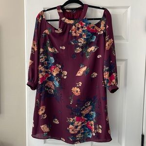 NWT cold shoulder floral dress